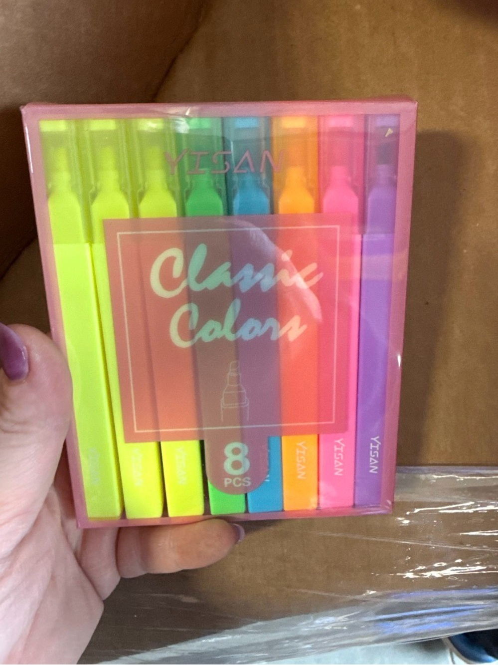 🌙B34 Dry Highlighters,Crayon Marker Pens for Journaling,8 Assorted Colors